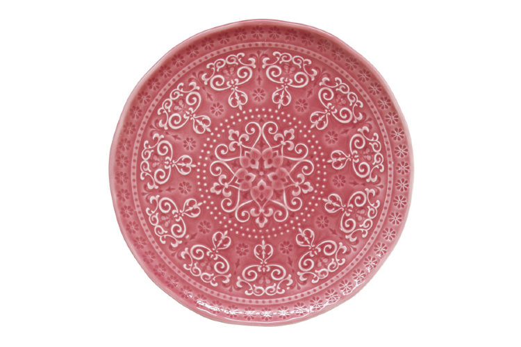 Тарелка закусочная 19см (тём.розовый) "Abitare" без инд. упаковки