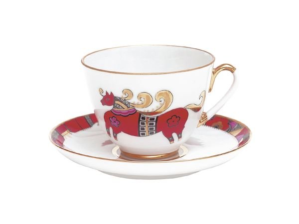 Чашка с блюдцем чайн.ТН1 Весенняя Красный конь