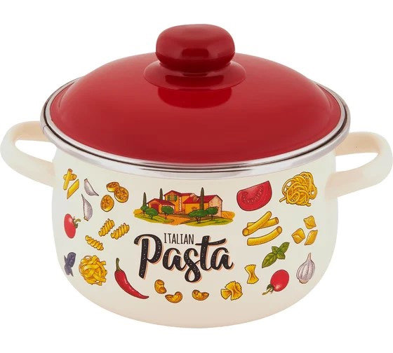 Кастрюля 4.0л эмалированная коническая Pasta Italian APPETITE