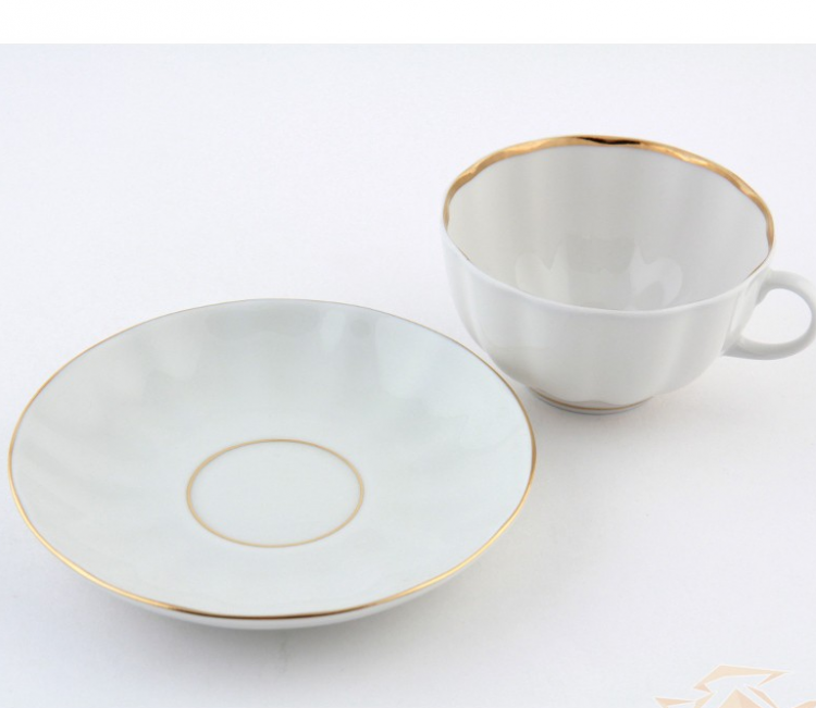 Чашка с блюдцем чайная "Белоснежка", форма Тюльпан