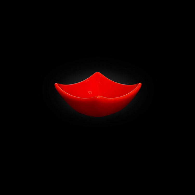Соусник квадратный  «Corone», красный, 75 мм