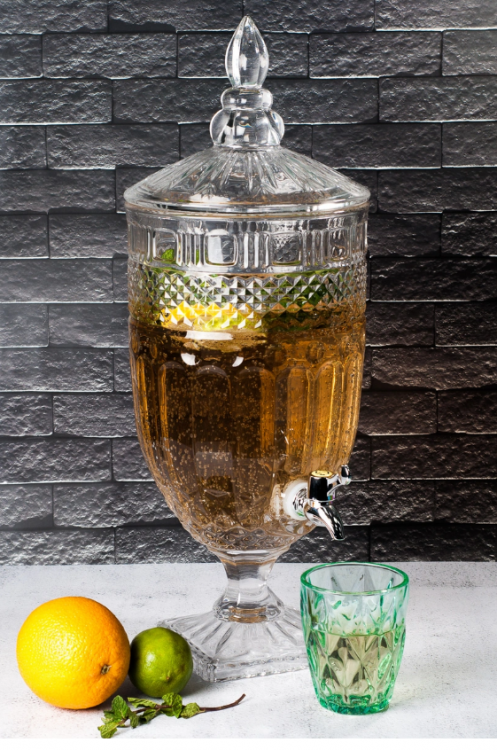 Лимонадница 3 л стекл. с краном  h=46 см  d=16 см