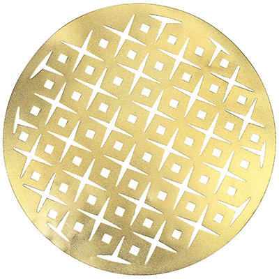 Салфетка декоративная "Геометрия" d=38см ПВХ, золото