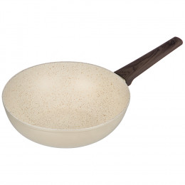 СКОВОРОДА ВОК AGNESS С "МРАМОРНЫМ" АНТИПРИГАР.ПОКРЫТИЕМ, 26X8,5СМ СЕРИЯ ЛАТТЕ