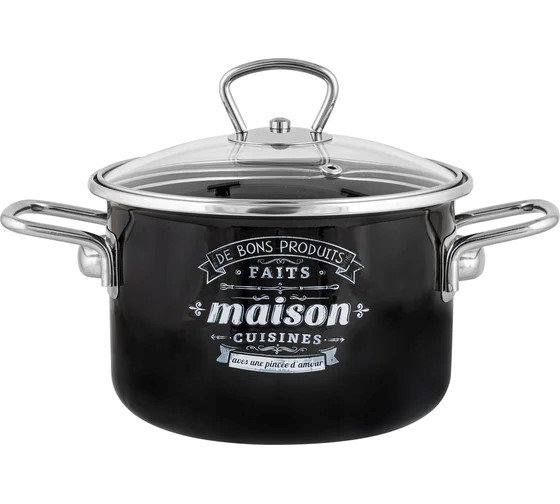 Кастрюля 3.0л цилиндрическая эмалированная Maison APPETITE