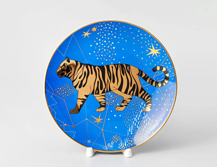 Тарелка декоративная "Тигр. Пора чудес", форма Эллипс