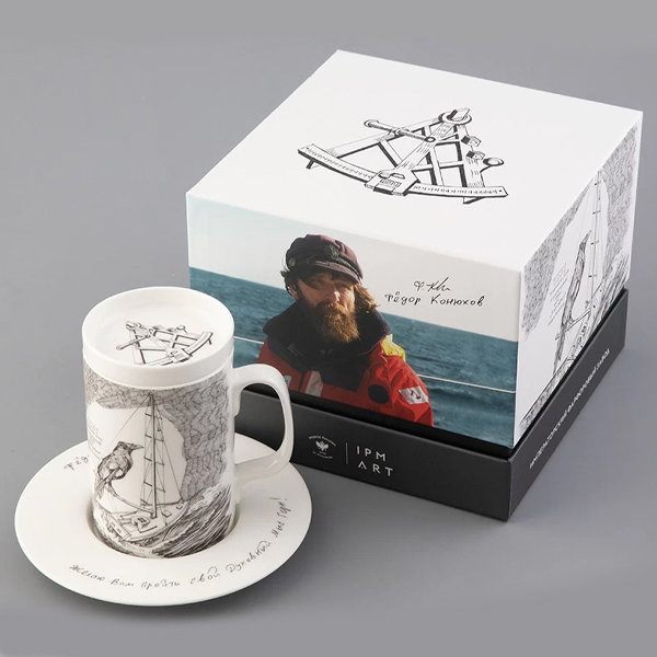 Бокал с крышкой, ф." Top" рис. " Яхта Алые паруса". 