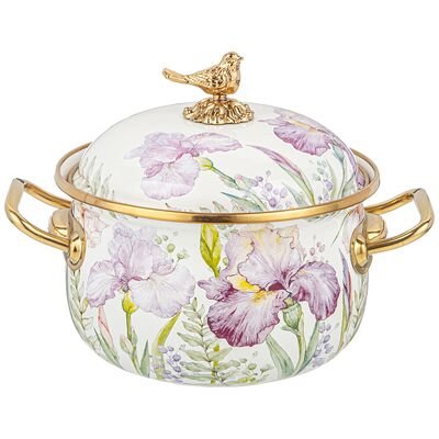 КАСТРЮЛЯ ЭМАЛЬ  IRISES, 2,1Л, d.16СМ   950-571