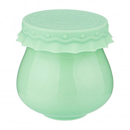 БАНОЧКА ДЛЯ МЕДА/ВАРЕНЬЯ  С СИЛИКОНОВОЙ КРЫШКОЙ "ВРЕМЕНА ГОДА" 180 МЛ МЯТНАЯ