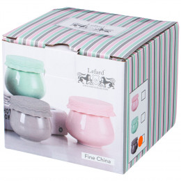 БАНОЧКА ДЛЯ МЕДА/ВАРЕНЬЯ  С СИЛИКОНОВОЙ КРЫШКОЙ "ВРЕМЕНА ГОДА" 180 МЛ МЯТНАЯ