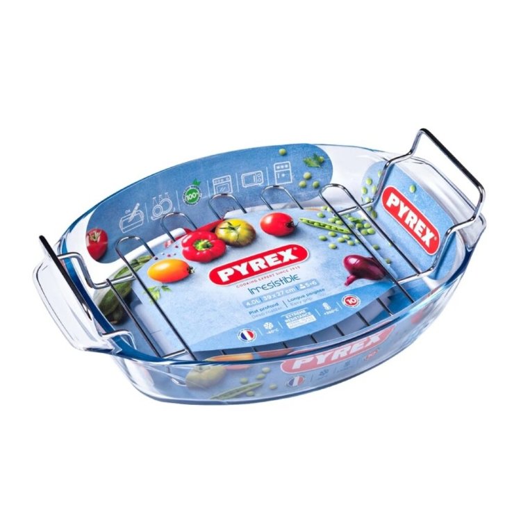 Блюдо Pyrex Irresistible 39х27см овальное с решеткой