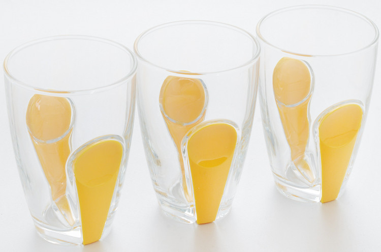 Набор стаканов "Snap"  260мл, 3шт., желтый  