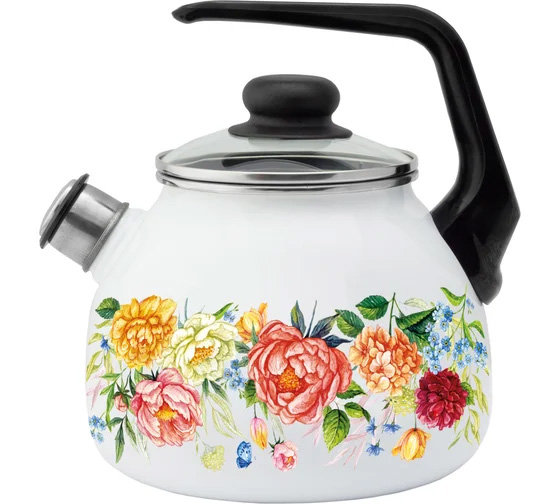 Чайник эмалированный Peonies 3.0л ТМ Appetite