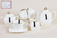 Чайный набор на 6 персон "Снежная королева", 240мл (15 предметов), квадрат
