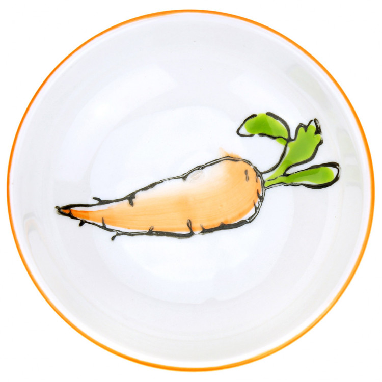 Блюдце-розетка "Морковка"  д/варенья, d=9,4 см h=2,8см 